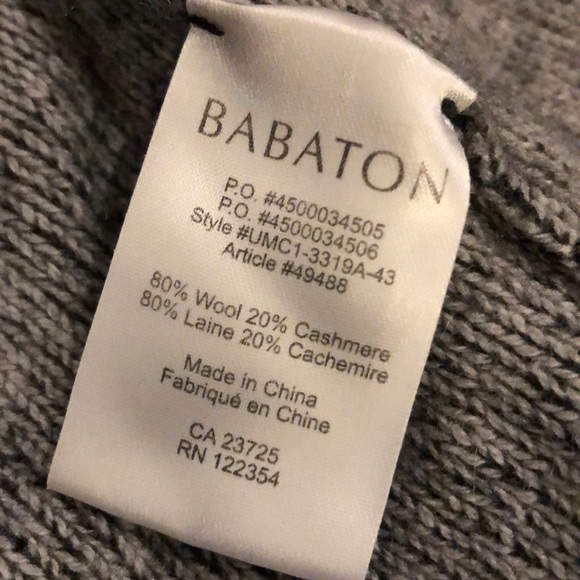 Babaton wool/cashmere grey cardigan - Picture 3 of 5